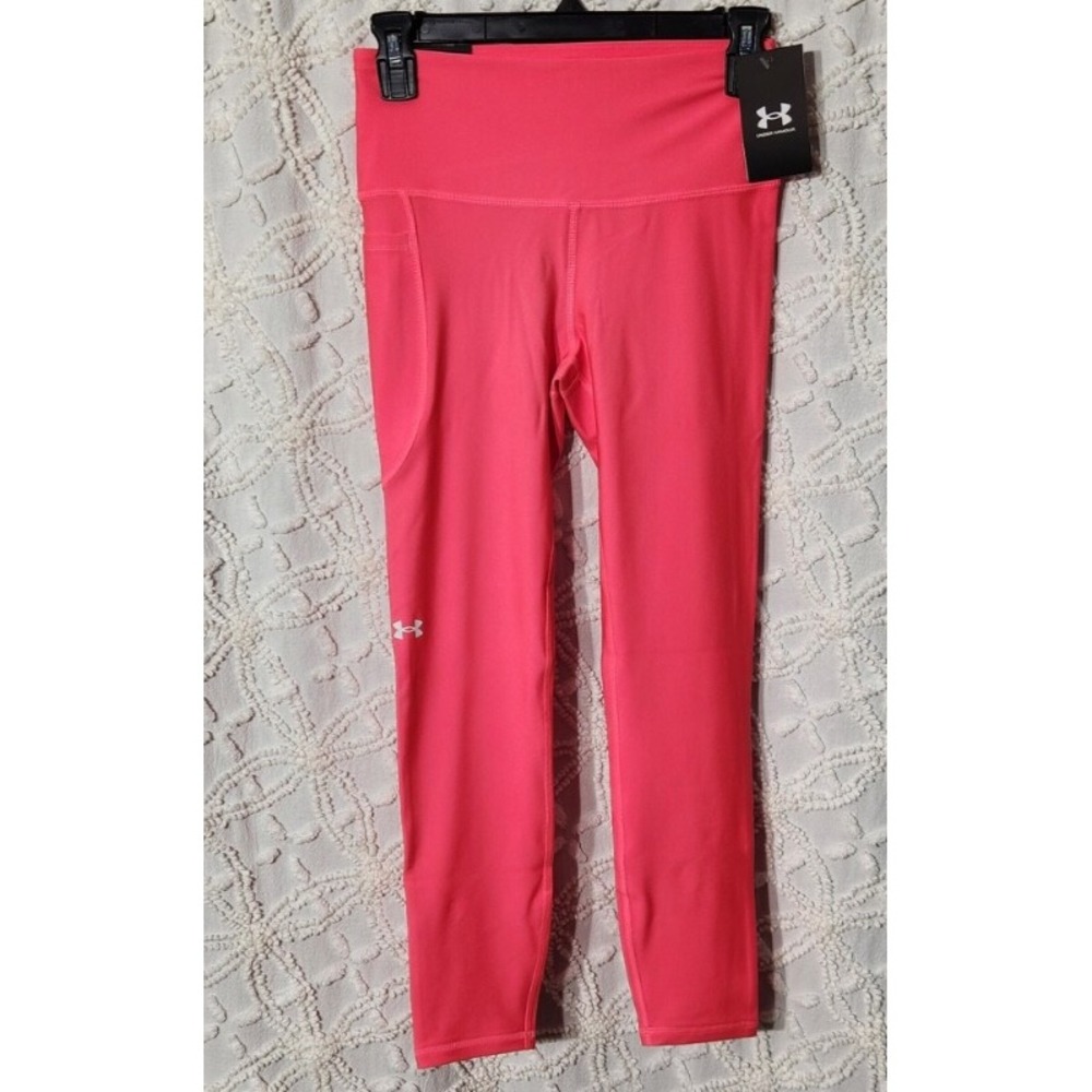 Under Armor Womens Compression Leggings Size Small Pink Bright Athleisure Yoga‎